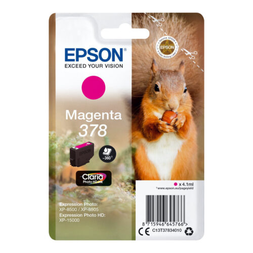 EPSON 4LB Singlepack Magenta 378 Eichhörnchen Clara Photo HD Ink