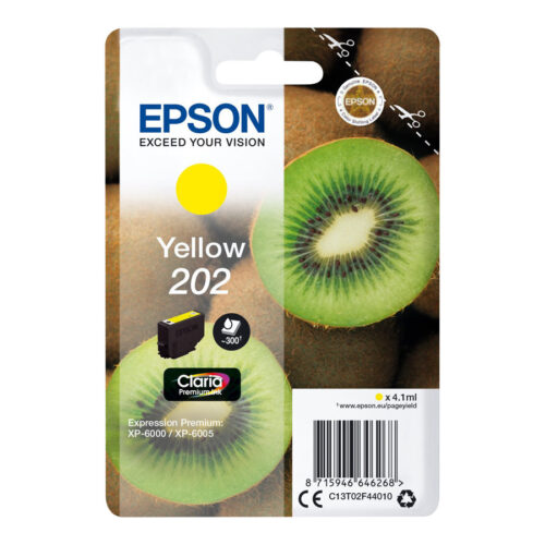 EPSON 4LB Singlepack Yellow 202 Kiwi Clara Premium Ink