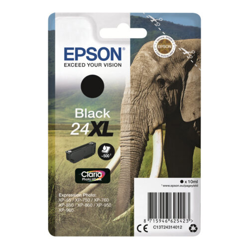 EPSON 5LB 24XL ink cartridge black high capacity 10ml 500 pages 1-pack blister without alarm