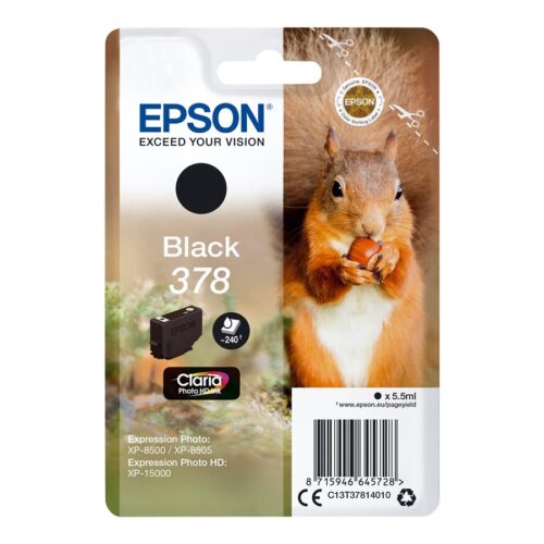 EPSON 5LB 378 Black Ink Cartridge with security w/s
