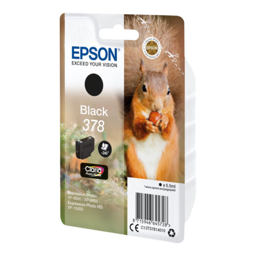 EPSON 5LB Singlepack Black 378 Eichhörnchen Clara Photo HD Ink