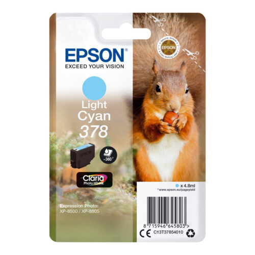 EPSON 5LB Singlepack Light Cyan 378 Eichhörnchen Clara Photo HD Ink