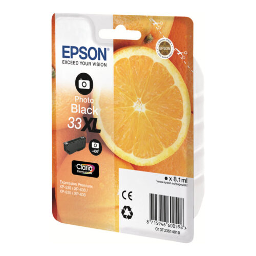 EPSON 5LB Singlepack Photo Black 33XL Claria Premium Ink