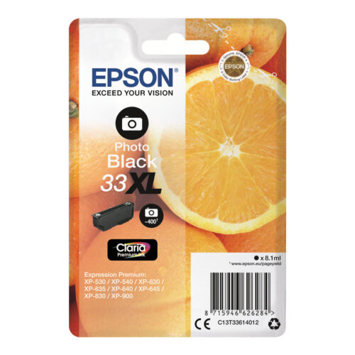 EPSON 5LB Singlepack Photo Black 33XL Claria Premium Ink
