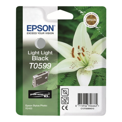 EPSON 5LB T0599 ink cartridge light light black standard capacity 13ml 1-pack blister without alarm