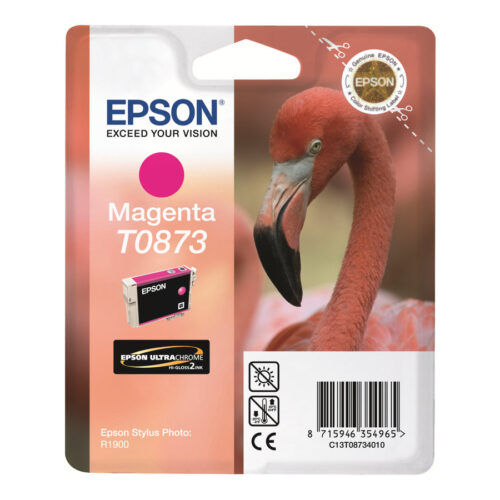 EPSON 5LB T0873 ink cartridge magenta standard capacity 11.4ml 1-pack blister without alarm