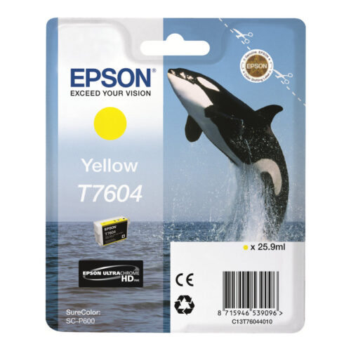 EPSON 5LB T7604 ink cartridge yellow high capacity 25 9ml 2127 pages 1-pack