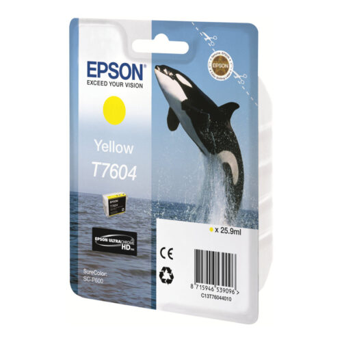 EPSON 5LB T7604 ink cartridge yellow high capacity 25 9ml 2127 pages 1-pack