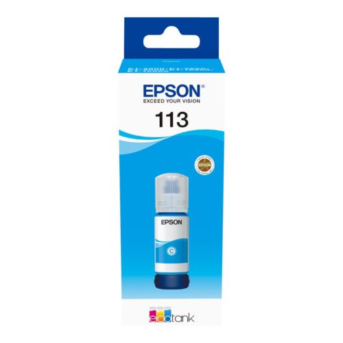 EPSON 6LB 113 EcoTank Pigment Cyan ink bottle