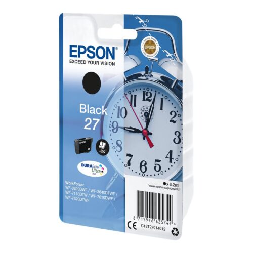 EPSON 6LB 27 ink cartridge black standard capacity 6.2ml 350 pages 1-pack blister with alarm – DURABrite ultra ink w/s