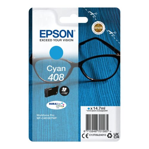 EPSON 6LB Singlepack Cyan 408 DURABrite Ultra Ink