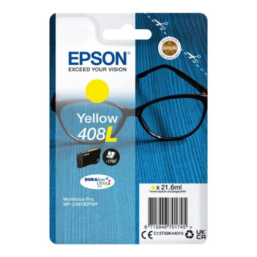EPSON 6LB Singlepack Yellow 408L DURABrite Ultra Ink