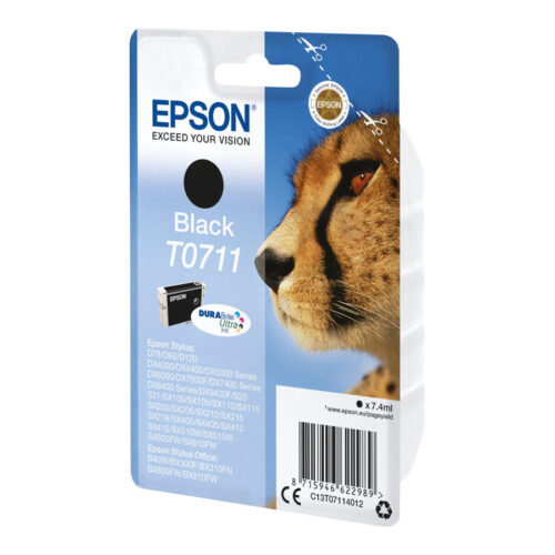 EPSON 6LB T0711 ink cartridge black standard capacity 7.4ml 1-pack RF-AM blister w/s