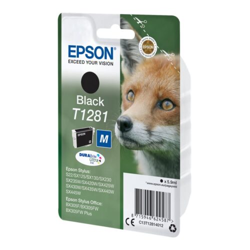 EPSON 6LB T1281 ink cartridge black standard capacity 5.9ml 1-pack blister without alarm