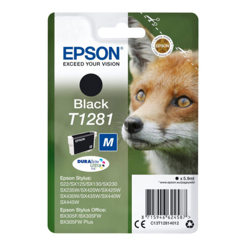 EPSON 6LB T1281 ink cartridge black standard capacity 5.9ml 1-pack RF-AM blister w/s