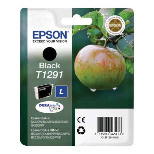 EPSON 6LB T1291 ink cartridge black high capacity 11.2ml 1-pack blister without alarm