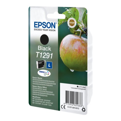 EPSON 6LB T1291 ink cartridge black high capacity 11.2ml 1-pack RF-AM blister w/s