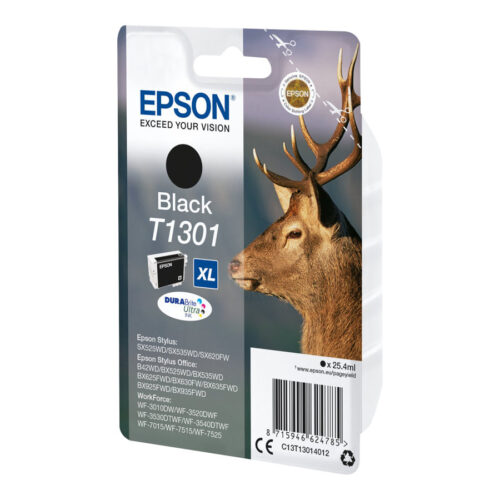 EPSON 6LB T1301 ink cartridge black extra high capacity 25.4ml 1-pack blister without alarm – DURABrite Ultra Ink