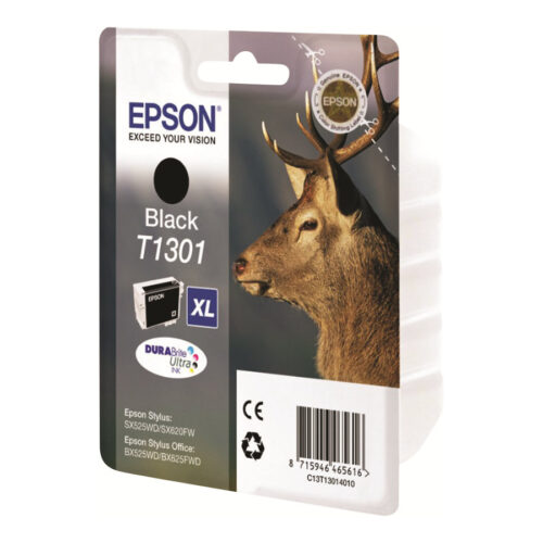 EPSON 6LB T1301 ink cartridge black extra high capacity 25.4ml 1-pack RF-AM blister DURABrite Ultra Ink w/s