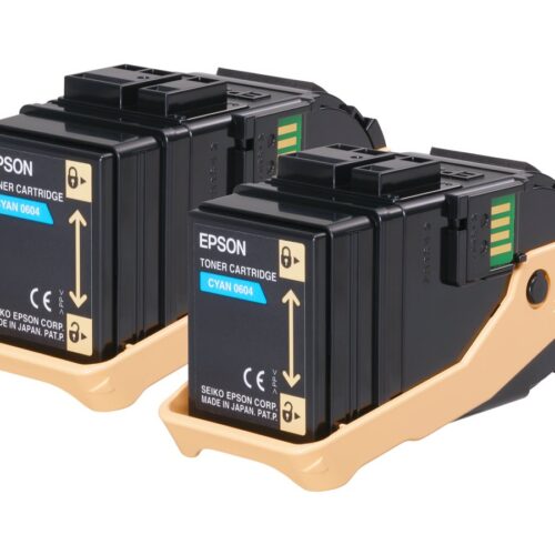 EPSON AL-C9300N cartouche de toner cyan capacité standard 2 x 7.500 pages pack de 2