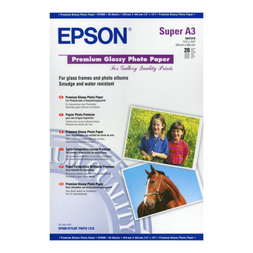 EPSON brillant photo papier inkjet 250g/m2 A3+ 20 feuilles pack de 1