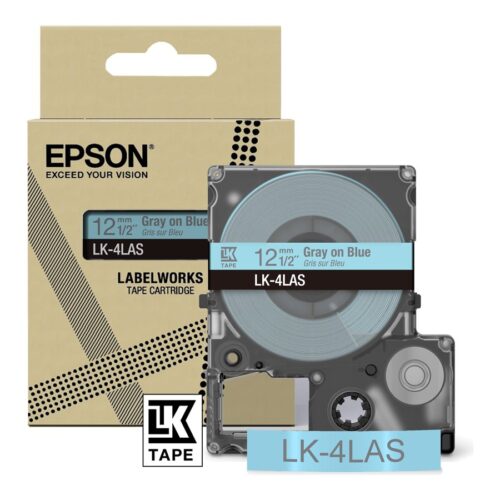 EPSON Colour Tape Blue/Grey 12mm 8m LK-4LAS