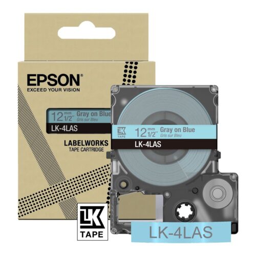 EPSON Colour Tape Blue/Grey 12mm 8m LK-4LAS