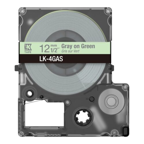 EPSON Colour Tape Green/Grey 12mm 8m LK-4GAS
