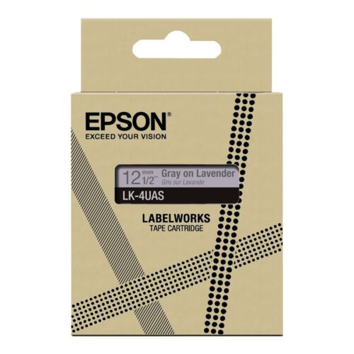EPSON Colour Tape Lavender/Grey 12mm 8m LK-4UAS