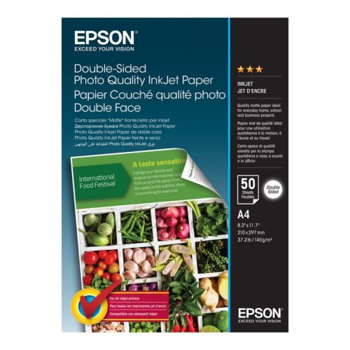 EPSON Double-Sided Photo Quality Inkjet Paper – A4 – 50 Sheets