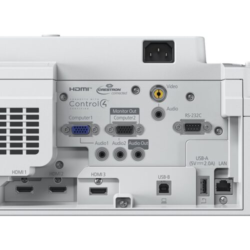 EPSON EB-760Wi ultra courte focale interactif laser 41000Lm WXGA 0,27 – 0,37:1 USB2.0 A et B VGA HDMIx3 LAN WIFI RS-232C