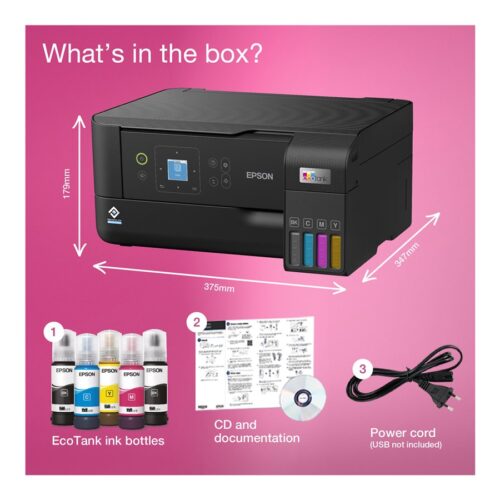 EPSON EcoTank ET-2840 MFP colour ink-jet ITS A4 15ppmprint 100 sheets USB Wi-Fi black