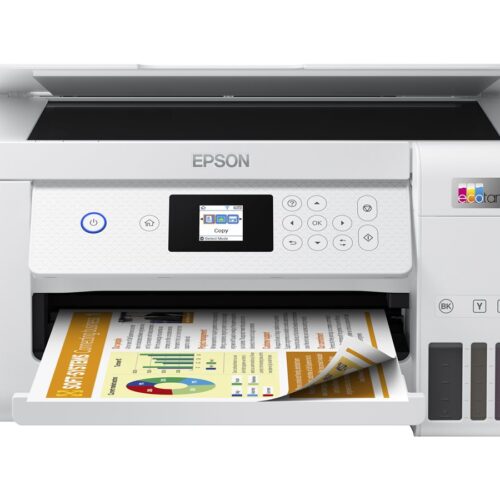 EPSON EcoTank ET-2856 MFP colour ink-jet refillable A4 10.5ppm print 100 sheets USB Wi-Fi white