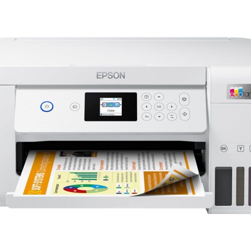 EPSON EcoTank ET-2856 MFP colour ink-jet refillable A4 10.5ppm print 100 sheets USB Wi-Fi white