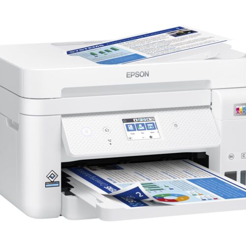 EPSON EcoTank ET-4856 MFP colour ink-jet refillable A4 15.5ppm print 250 sheets USB LAN Wi-Fi white