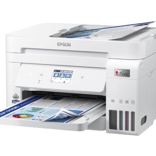EPSON EcoTank ET-4856 MFP colour ink-jet refillable A4 15.5ppm print 250 sheets USB LAN Wi-Fi white