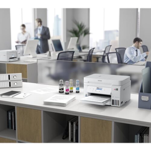 EPSON EcoTank ET-4856 MFP colour ink-jet refillable A4 15.5ppm print 250 sheets USB LAN Wi-Fi white