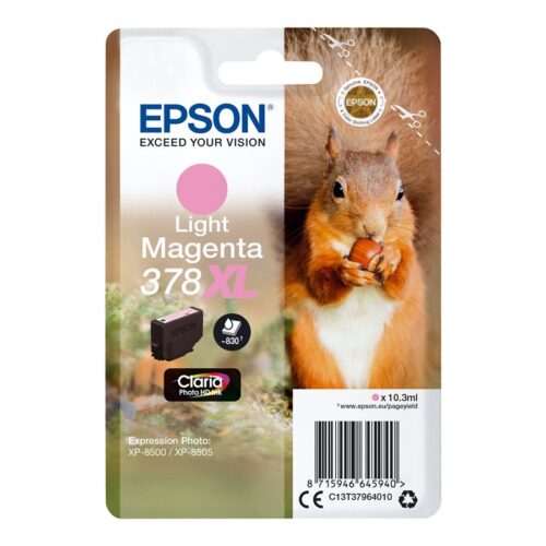 EPSON Encre Claria Photo HD – Cartouche Ecureuil 378 Magenta clair (XL) sans alarme