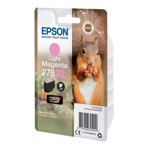 EPSON Encre Claria Photo HD – Cartouche Ecureuil 378 Magenta clair (XL) sans alarme