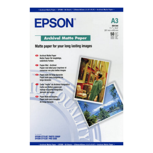 EPSON MATTE archival papier inkjet 192g/m2 A3 50 feuilles pack de 1