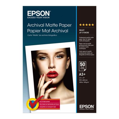 EPSON MATTE archival  papier inkjet 192g/m2 A3+ 50 feuilles pack de 1
