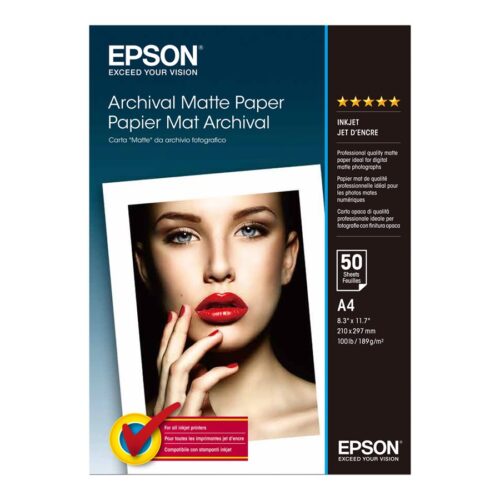 EPSON MATTE archival papier inkjet 192g/m2 A4 50 feuilles pack de 1