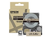 EPSON Matte Tape Beige/Black 18mm 8m LK-5JBJ