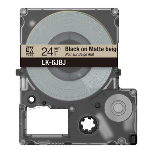 EPSON Matte Tape Beige/Black 24mm 8m LK-6JBJ