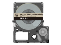 EPSON Matte Tape Beige/Black 24mm 8m LK-6JBJ