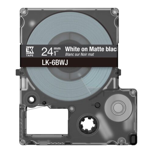 EPSON Matte Tape Black/White 24mm 8m LK-6BWJ