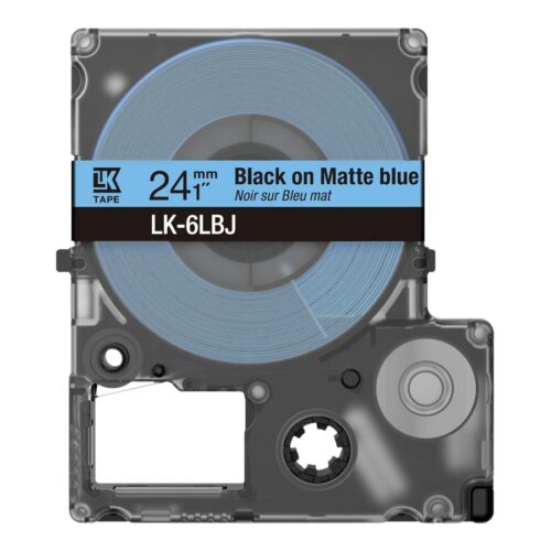 EPSON Matte Tape Blue/Black 24mm 8m LK-6LBJ