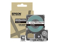 EPSON Matte Tape Clear/Black 12mm 8m LK-4TBJ