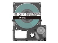 EPSON Matte Tape Clear/Black 24mm 8m LK-6TBJ