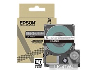 EPSON Matte Tape Clear/White 12mm 8m LK-4TWJ